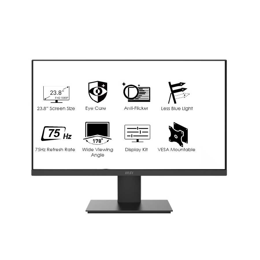 22017 lcd msi pro mp241x 23 8 inch fhd